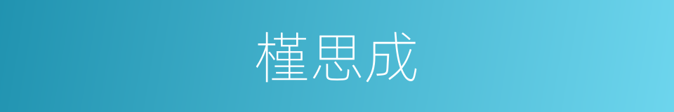 槿思成的同义词