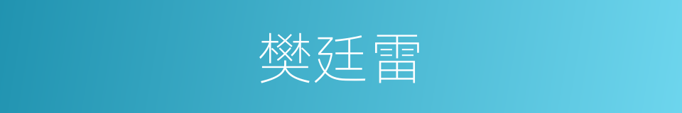 樊廷雷的同义词