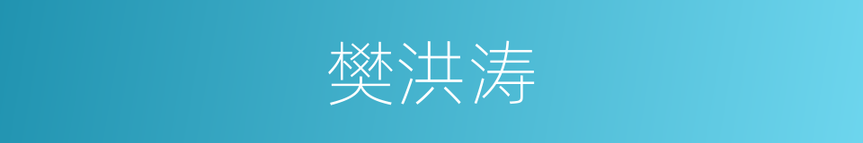 樊洪涛的同义词
