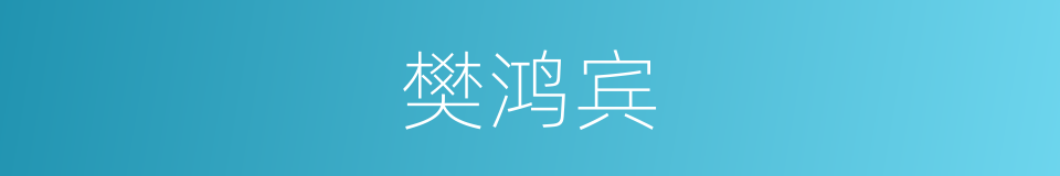 樊鸿宾的同义词