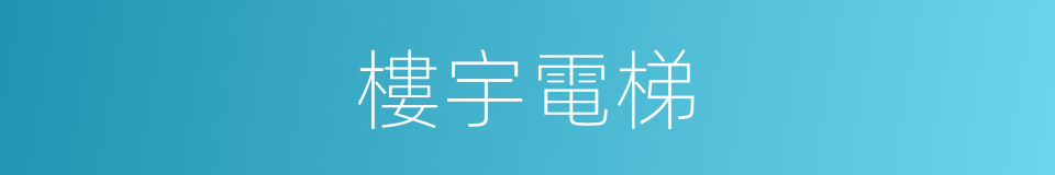 樓宇電梯的同義詞