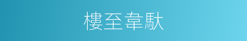 樓至韋馱的同義詞