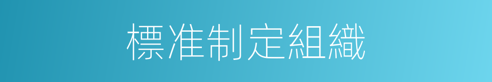 標准制定組織的同義詞