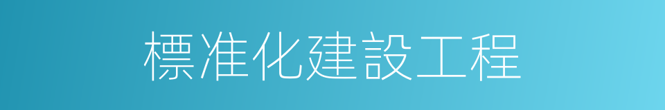 標准化建設工程的同義詞