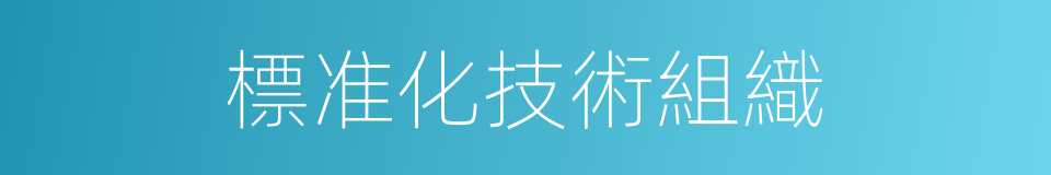 標准化技術組織的同義詞