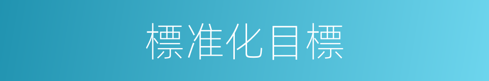 標准化目標的同義詞