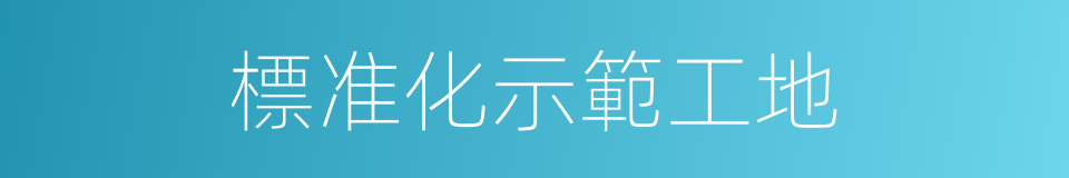 標准化示範工地的同義詞
