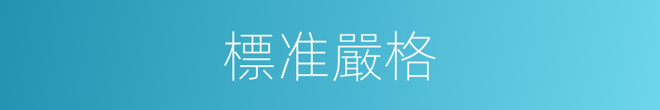 標准嚴格的同義詞