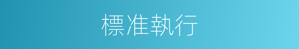 標准執行的同義詞