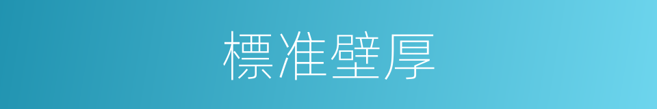 標准壁厚的同義詞