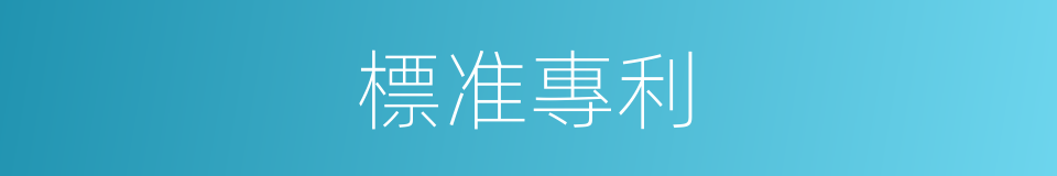 標准專利的同義詞