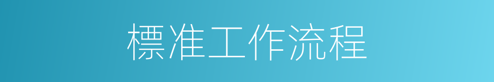 標准工作流程的同義詞
