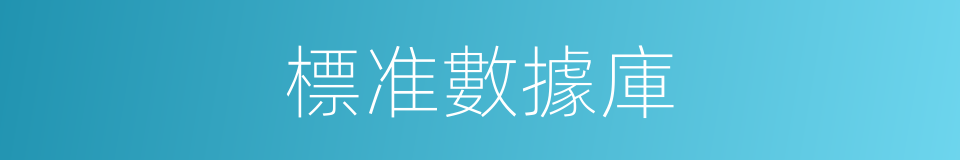 標准數據庫的同義詞
