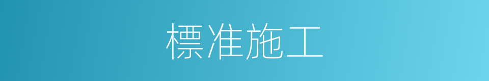 標准施工的同義詞