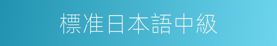 標准日本語中級的同義詞