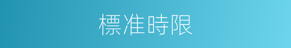 標准時限的同義詞