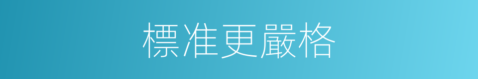 標准更嚴格的同義詞