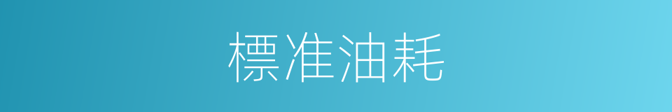 標准油耗的同義詞