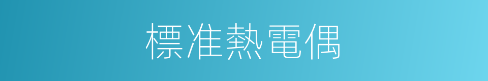標准熱電偶的同義詞