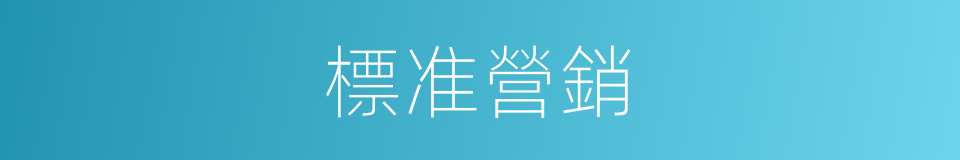 標准營銷的同義詞