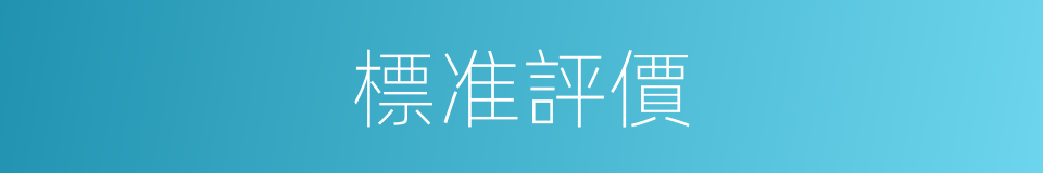 標准評價的同義詞