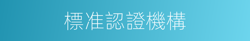 標准認證機構的同義詞