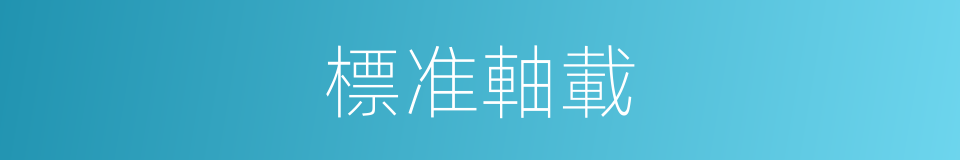 標准軸載的同義詞