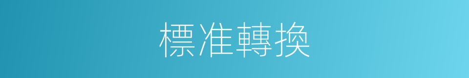 標准轉換的同義詞