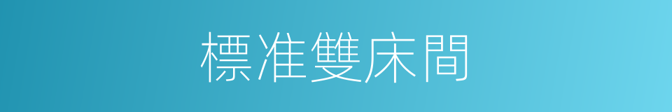 標准雙床間的同義詞