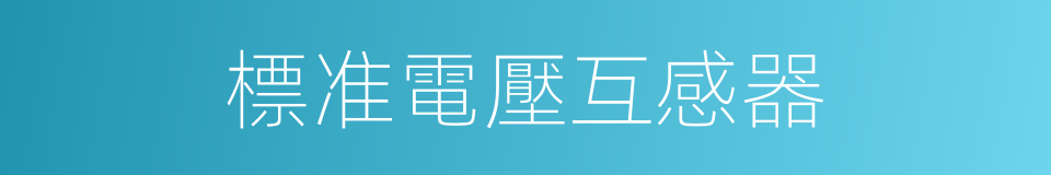 標准電壓互感器的同義詞