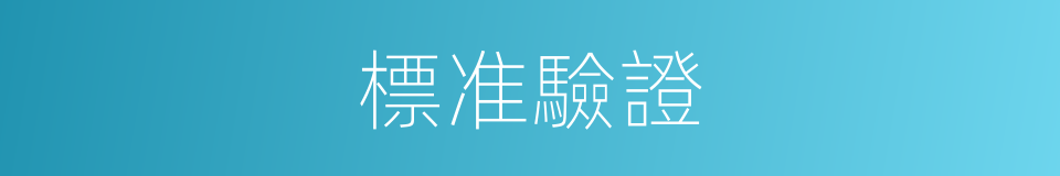 標准驗證的同義詞