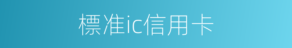 標准ic信用卡的同義詞