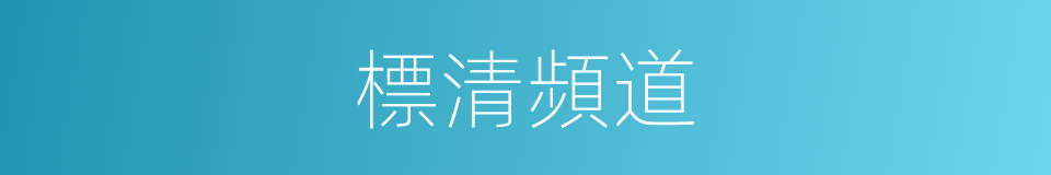 標清頻道的同義詞