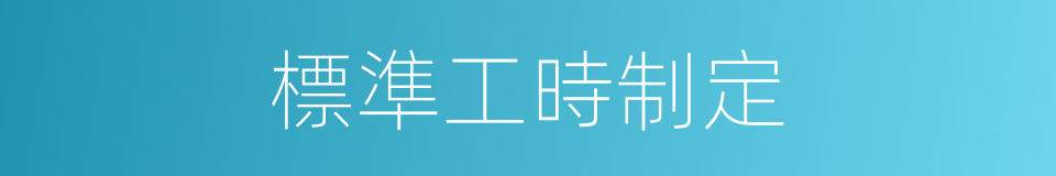 標準工時制定的同義詞