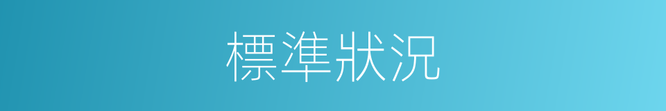 標準狀況的意思