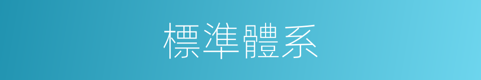 標準體系的同義詞