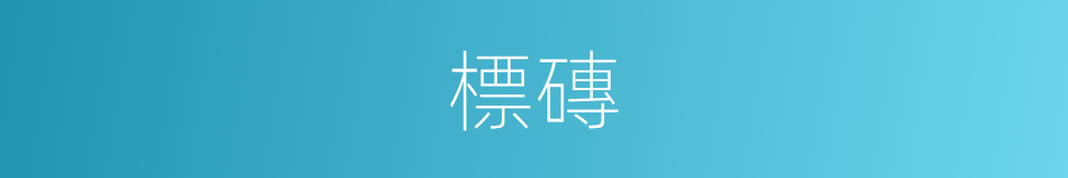 標磚的意思