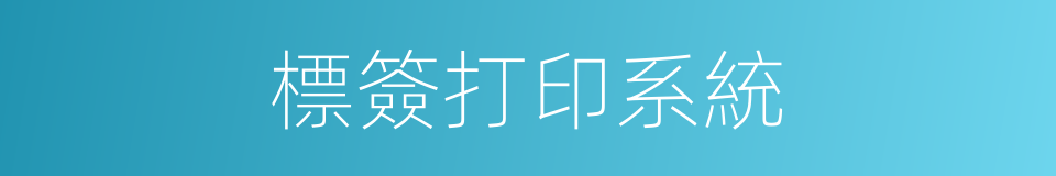 標簽打印系統的同義詞