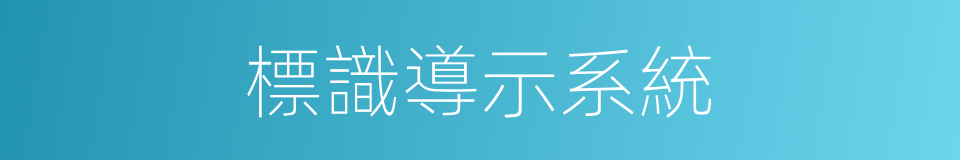 標識導示系統的同義詞