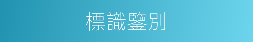 標識鑒別的同義詞