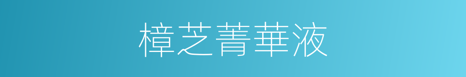 樟芝菁華液的同義詞