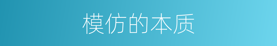 模仿的本质的同义词