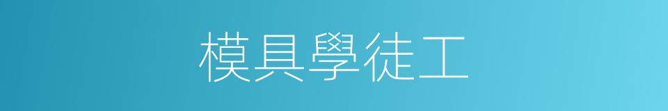 模具學徒工的同義詞