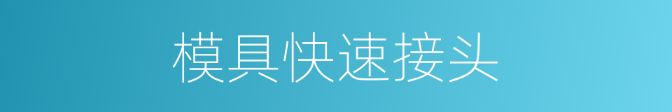 模具快速接头的同义词