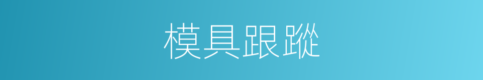 模具跟蹤的同義詞
