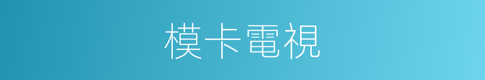 模卡電視的同義詞