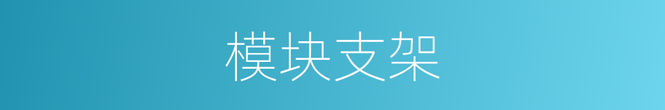 模块支架的同义词
