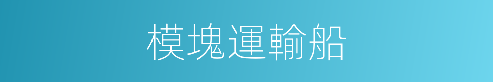 模塊運輸船的同義詞