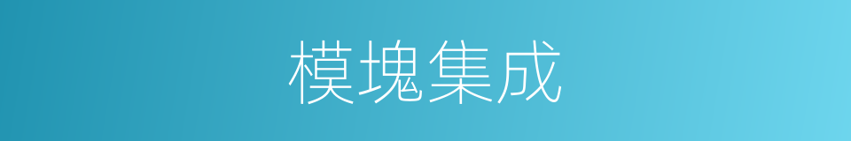 模塊集成的同義詞