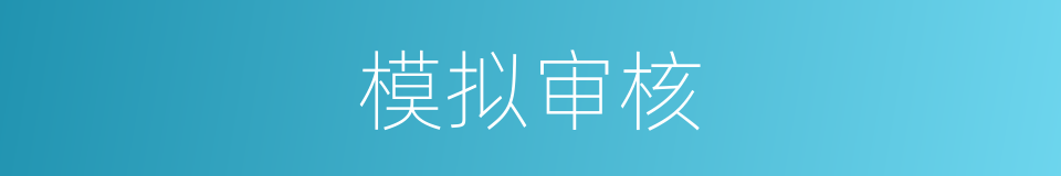 模拟审核的同义词